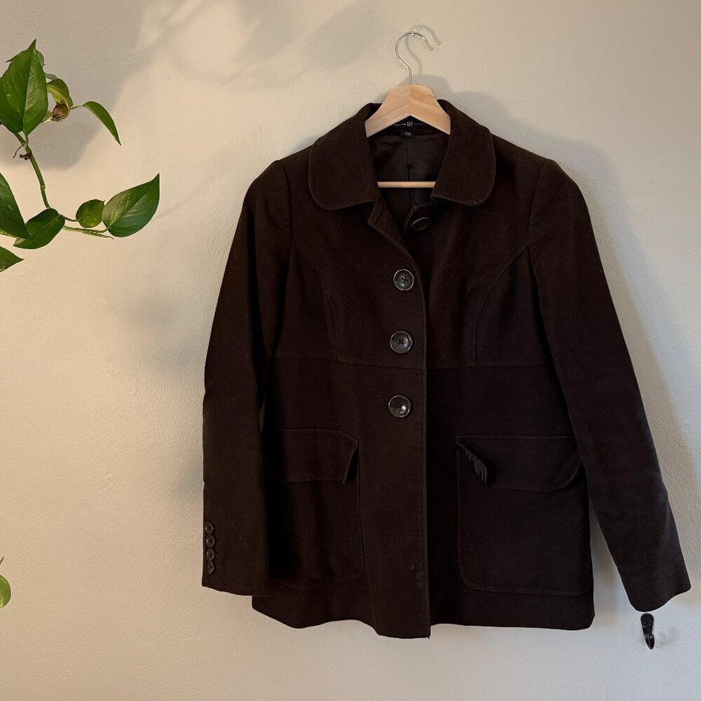 Brown Sueded Fabric Jacket
